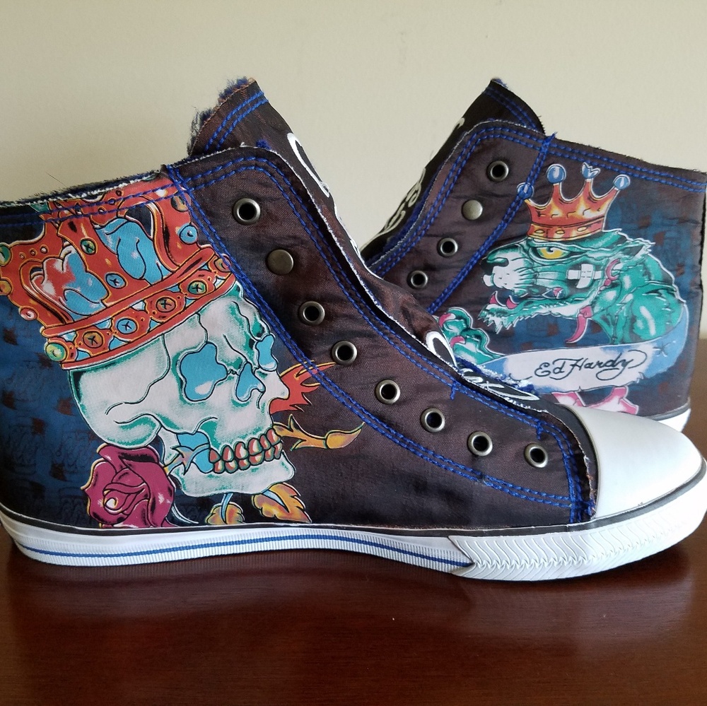 Ed Hardy con sneakers mens size 13.
